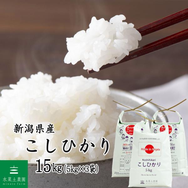 コシヒカリ 米 お米 こしひかり 精米 15kg （5kg×3袋） 白米 新潟県産