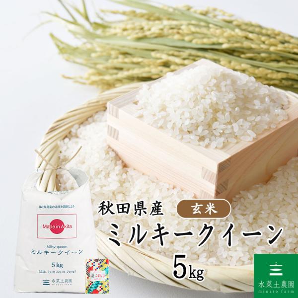 米 お米 ミルキークイーン 玄米 5kg 秋田県産 農家直送 古代米お試し袋付き 令和7年産