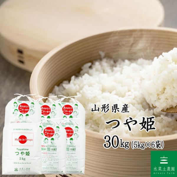 つや姫 お米 米 精米 30kg （5kg×6袋） 白米 山形県産（選べる