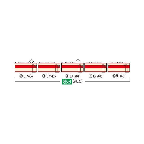 98826 国鉄 485系特急電車(ひたち)増結セット トミックス Nゲージ
