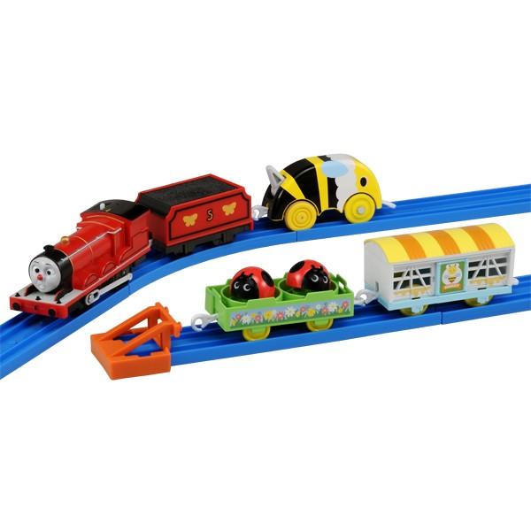タカラトミー ジェームスとみつばちおいかけっこ貨車セッ タカラ