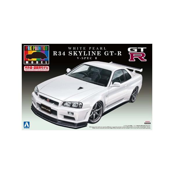 絶版 アオシマ 1/24 プリペイントモデル R34 スカイライン GTR アオシマ 1/24 プリペイントモデル No.03-B ニッサン BNR34