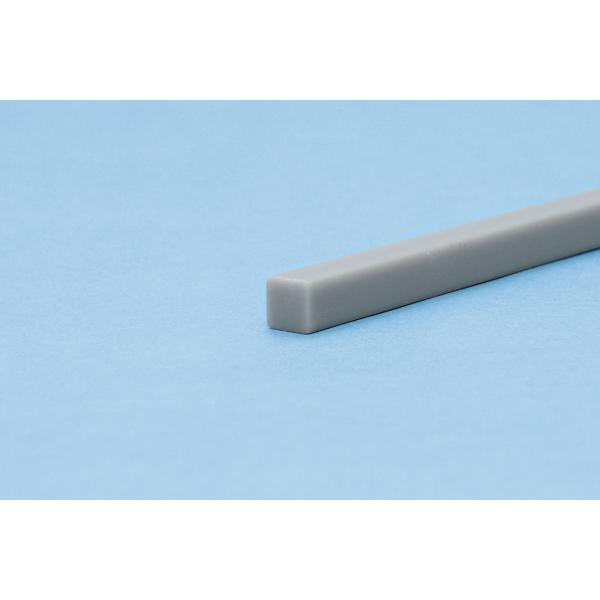 （ネコポス複数でも270円 沖縄不可）OM-394 プラ＝材料 グレー 角棒 4.0mm 4本入り wave ウエーブ 工具 材料