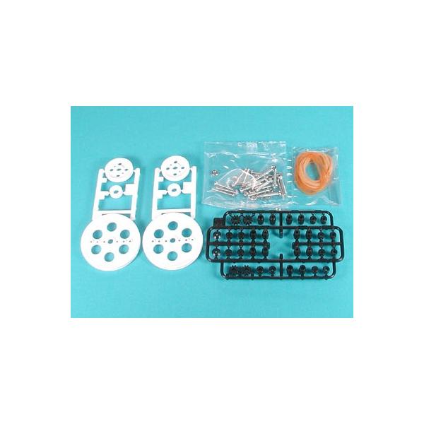 ※未塗装・未組み立て（組み立てには工具などが必要となります）※画像はイメージです動力伝達システムや減速ユニットとして使えるプーリーのセットです。ゴムをたすき掛けすれば回転を逆にすることもできます。3種類の大きさのプーリーに加えて、軸受けのブ...