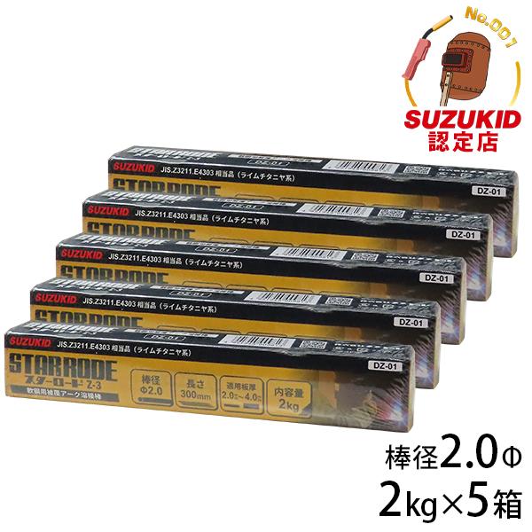SUZUKID（スズキッド） 溶接棒 DZ-01 2φ×2kg 5箱セット [スターロード