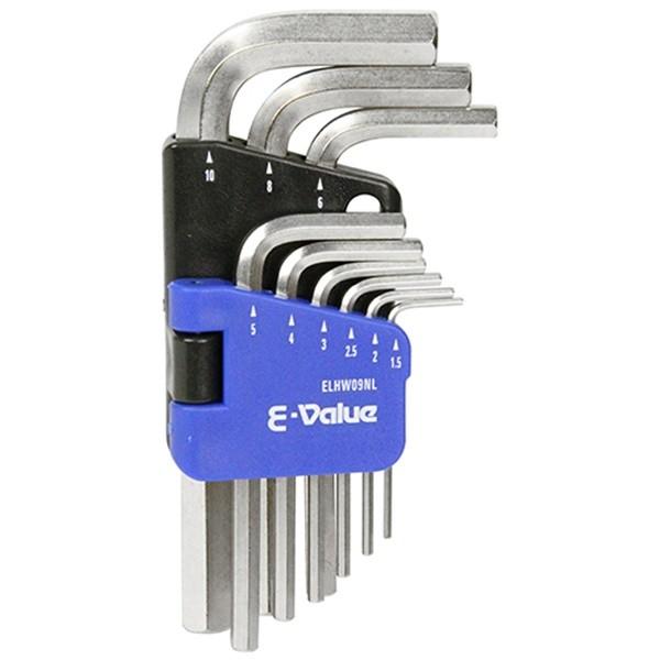 E-Value 六角棒レンチセット ミリ ELHW09NL 4977292209212 [六角