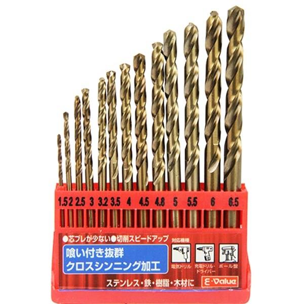 E-Value 【メール便】E-Value ステンレス用ドリルセット ESD-13S