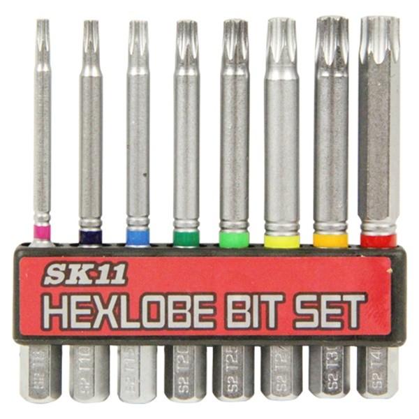 他サイト： 【メール便】SK11 トルクスネジ用ビットセット BS-22N 8ホンクミ 4977292314244 [ドリルアタッチメント 藤原産業セット]の商品画像