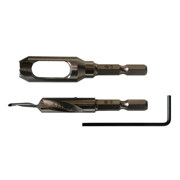 【在庫品】【メール便】[先端工具 木工アクセサリ 下穴錐]※ご注意・高速回転(3000回転/分以上)の電動工具では使用しないでください。スターエム 皿取錐&amp;埋木錐セット 3X8X8 4962660030086皿取錐と埋木錐のお得なセ...