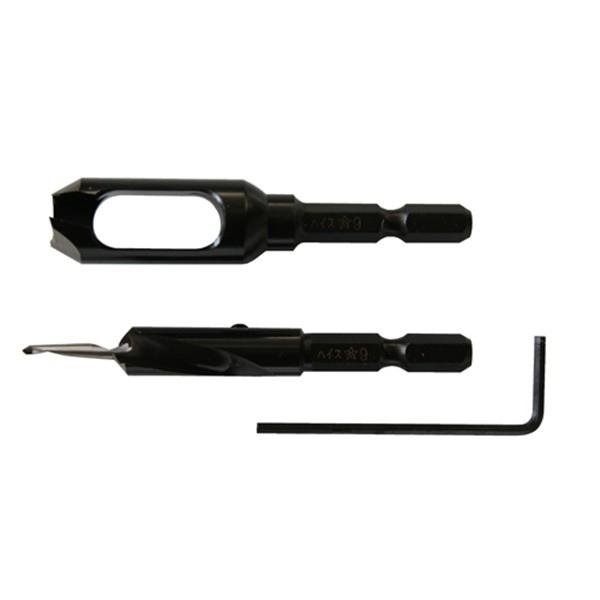 【取寄品】【メール便】[先端工具 木工アクセサリ 下穴錐]※ご注意・高速回転(3000回転/分以上)の電動工具では使用しないでください。スターエム ハイス皿取錐&amp;埋木錐セット 3X9X9MM 4962660403095皿取錐と埋木錐...