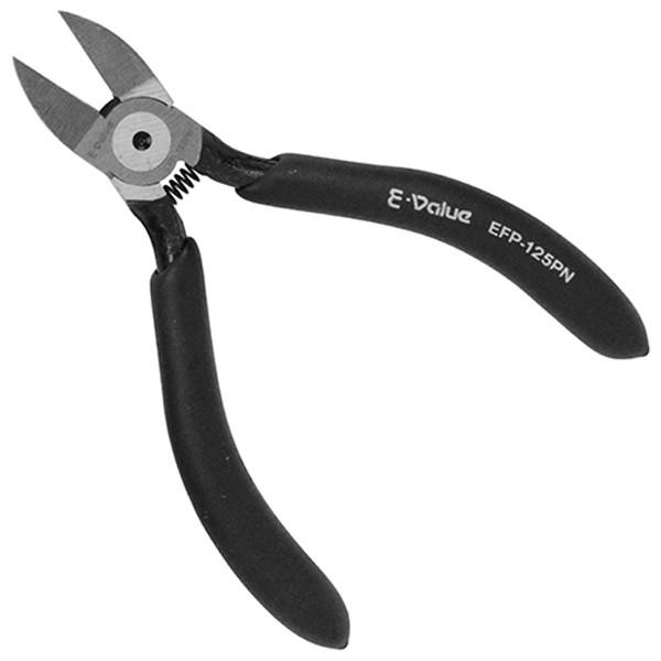 【メール便】E-Value プラスチックニッパー EFP-125PNバネツキ 4977292235181 [ペンチ]