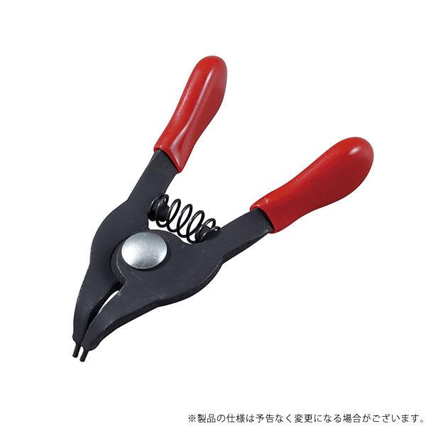 【取寄品】【メール便】[ペンチ ニッパ]小型でコンパクトなスナップリングプライヤーです。■用途C型形状の止め金具スナップリングの着脱■機能・特徴C型止め輪、軸用です。■仕様先端部：先曲り45度使用範囲：10〜30mm※改良により予告なく形状...