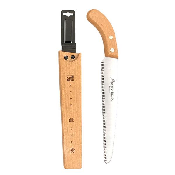 石鋸工業 緑樹 ストッパー式サヤ付剪定鋸 本体 240mm INK-0564 [大工