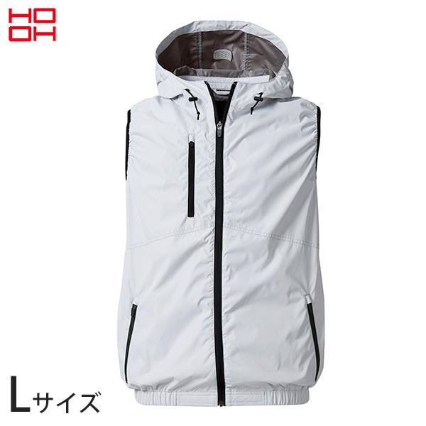 鳳皇 HOOH 快適ウェア フードベスト シルバーグレー Lサイズ