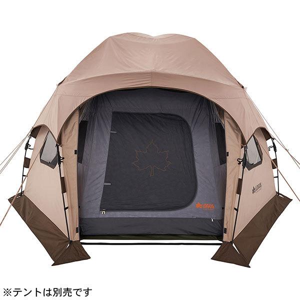 グラマラスオクタゴン 専用のグランドシート・天蓋シート付 ロゴス