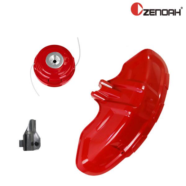 【在庫品】[ナイロンカッター ナイロンコード 草刈機 刈払機 刈払い機 ZENOAH]ナイロンカッターと飛散防止カバーとクランプのセットです。