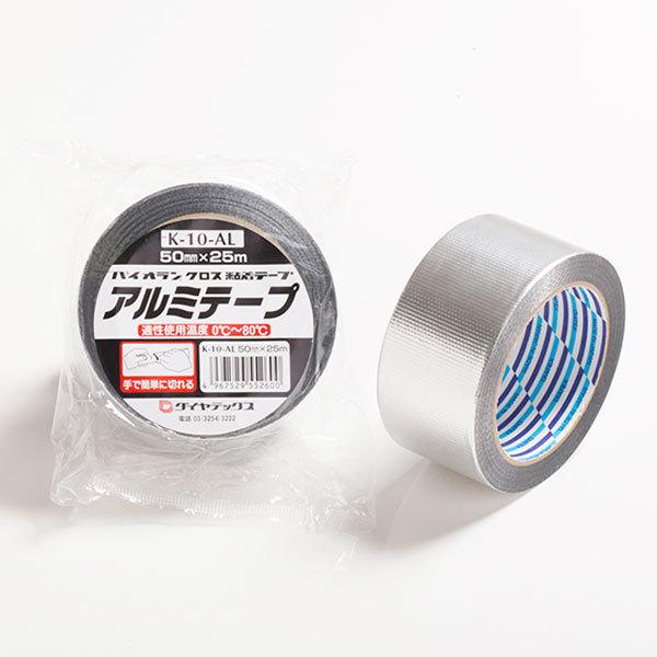 ダイヤテックス パイオラン アルミクロステープ 50mm×25m K-10-AL 