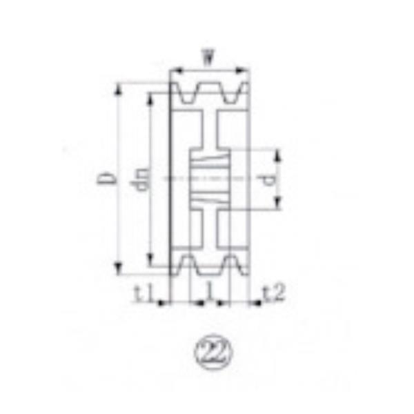 EVN ブッシングプーリー SPB 300mm 溝数3 SPB3003 [SPB300-3][r20][s9