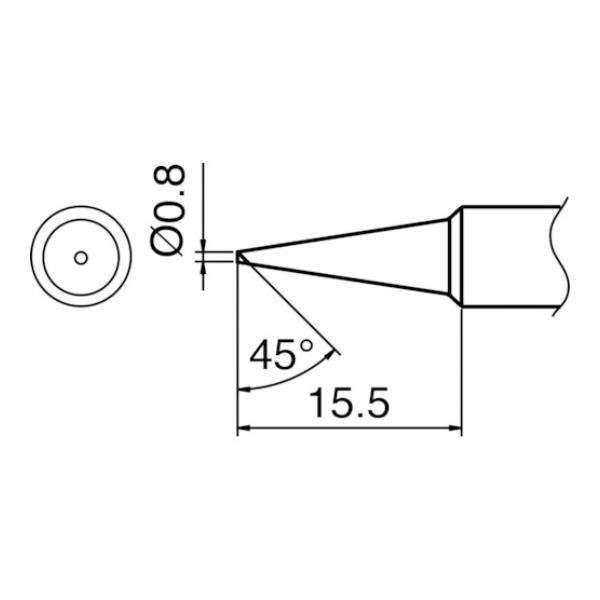 白光 こて先 0.8C型 T18C08 [T18-C08][r20][s9-010]
