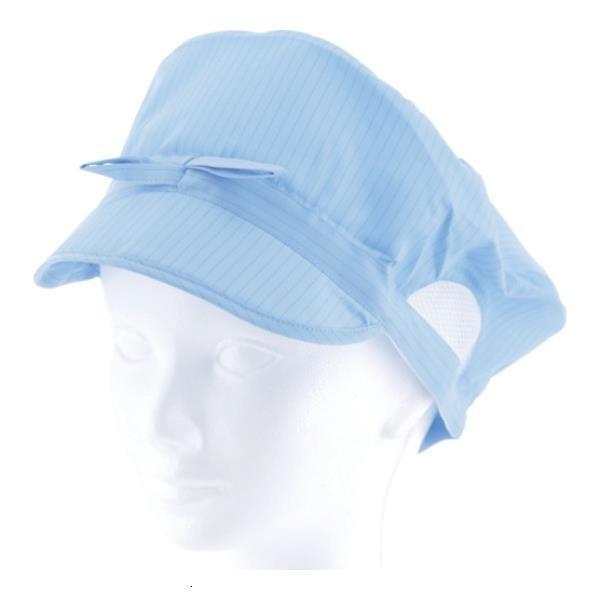 【直送品】【代引不可】■特長前ひもで大きさの調整が可能です。毛髪の落下混入防止に効果的です。メッシュ素材を使用しているので蒸れ感が軽減できます。■用途精密機器製造業や医薬品業界の包装、パッケージングの工程。食品工業。■仕様色：ブルーサイズ：...