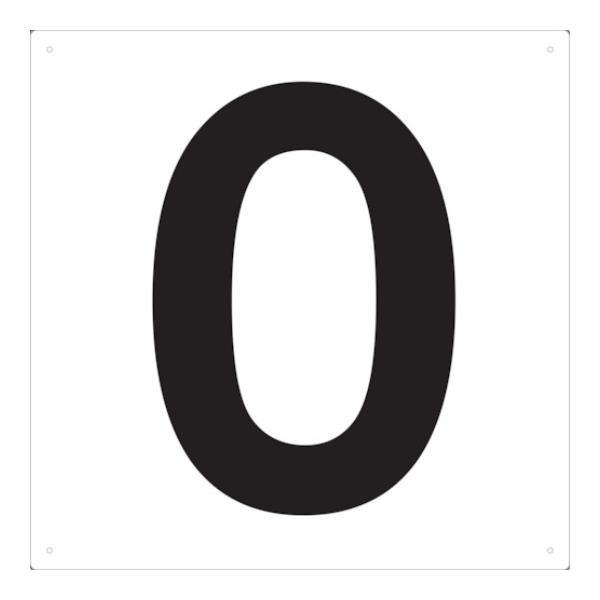 TRUSCO中山 TRUSCO 表示板 数字 420×420 数字「0」 TSEHZR [TSEH