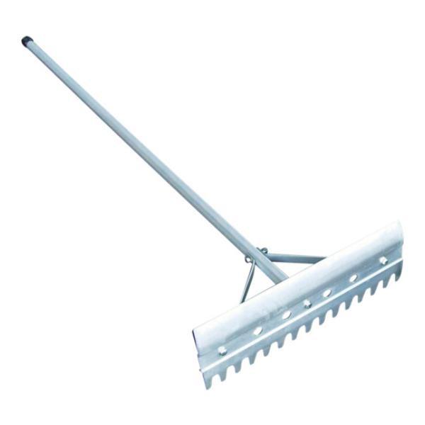 【直送品】【代引不可】[RS-500]■特長・アルミ製の為とても軽いです。・滑り止めの溝入パイプ仕様です。・水抜き穴付です。■仕様・全長(mm):1500・先幅(mm):500・爪長さ(mm):175・質量(kg):1.3■材質/仕上・アル...