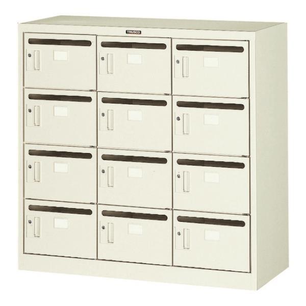 TRUSCO中山 TRUSCO メールボックス 12人用 900X380XH880 MV12P [MV-12P 