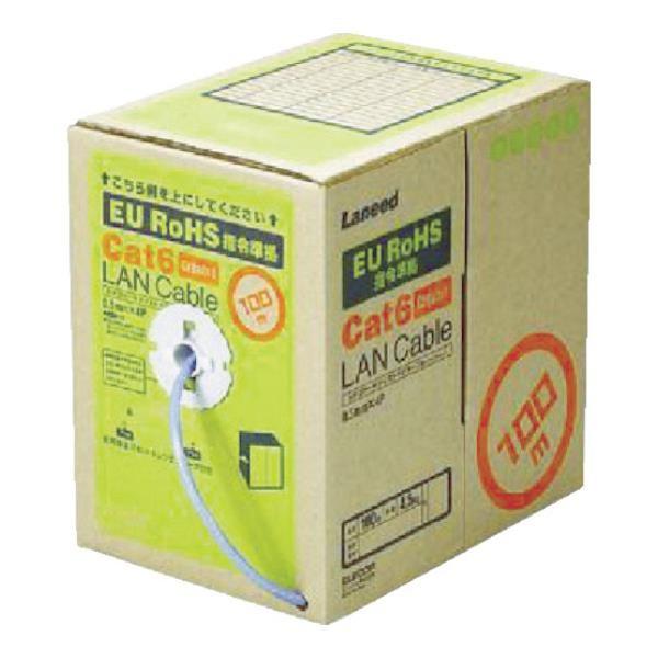 ■ELECOM EURoHS指令準拠LANケーブル300m/リール巻ライトグレー〔品番:LDCT6LG300RS〕【7594607:0】[店頭受取不可] ELECOM（エレコム） EURoHS指令準拠LANケーブル300m/リール巻ライト