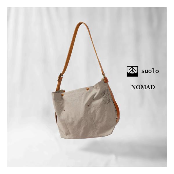 Suolo スオーロ NOMAD ショルダーバッグ 2440 キャンバス×レザー SUOLO（スオーロ） NOMAD ミリタリーキャンバス 2440 : ミナトガワ