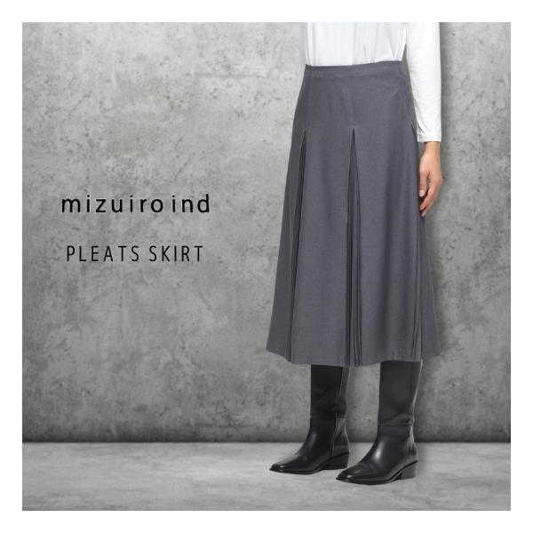 mizuiroind（ミズイロインド） プリーツスカート 4-260057 レディース