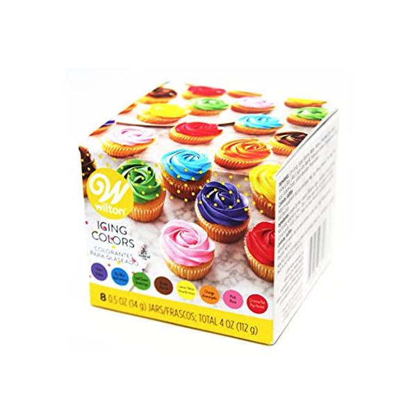 「商品情報」Wilton社のアイシングカラー、ジェルタイプの８色セットです。海外から個人輸入されたものとは違い、国内用として検査輸入が正しくされているので、業務用としてもお使い頂けます。ジェルカラーはロールフォンダンのような水分量で質感が変...