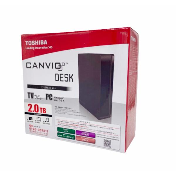 東芝 CANVIO DESK HD-EDシリーズ HD-ED-B20TK [ブラック] 2TB 据え置き