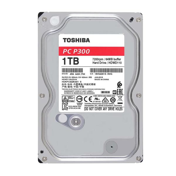 東芝P300 1TB HDWD110UZSVA 3.5インチSATA 7200RPM 64MB 内蔵HDD 新品 