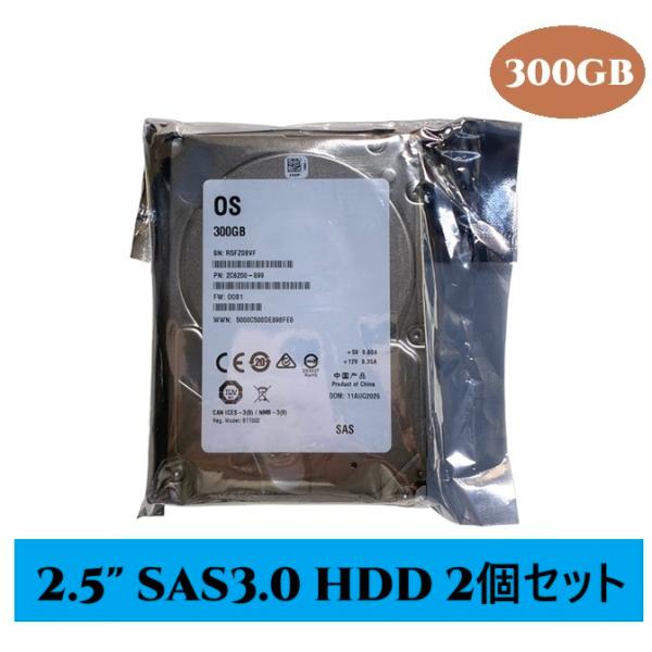 【スペック】◆商品名：ホワイトラベルHDD(再生品)　※本製品はSEAGATE社認定工場で再生された商品です。◆サイズ:2.5インチHDD ◆インターフェース:SAS3.0◆容量:300GB◆回転数：10000rpm/15000rpm◆厚さ...