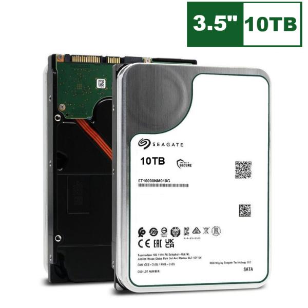 Seagate製 内蔵HDD 10TB 3.5インチ ST10000NM018G SATA600 7200RPM 256MB CMR エンタープライズ向け メーカーリファービッシュ 180日間保証【整備済み品】