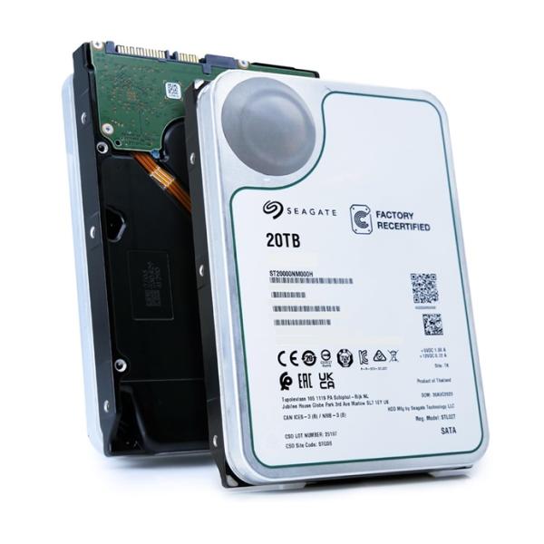 Seagate製 内蔵HDD 20TB 3.5インチ ST20000NM000H SATA600 7200RPM 512MB エンタープライスモデル メーカーリファービッシュ 180日間保証【整備済み品】