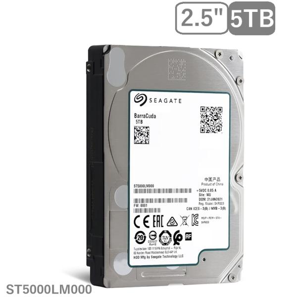 SEAGATE製 BarraCuda 2.5インチ 内蔵HDD ST5000LM000 5TB SATA600 5400rpm 15mm厚 メーカーリファービッシュ 180日保証 【整備済み品】