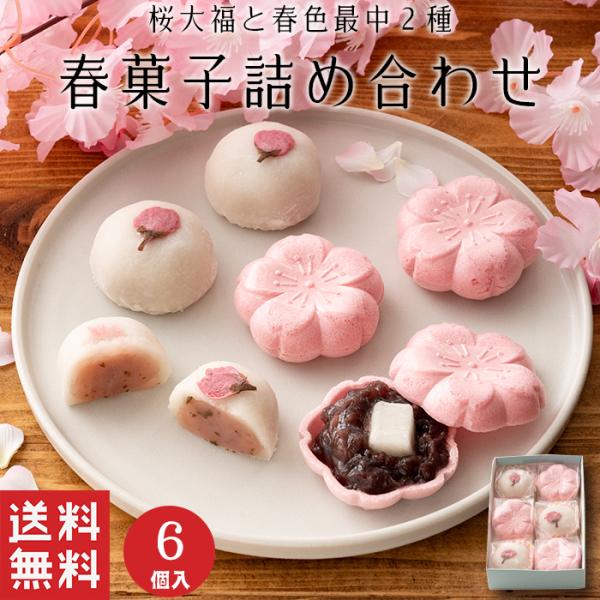 「桜大福」、「春色最中」が半々に入った詰め合わせです。桜大福…柔らかい大福餅に中は桜あん。桜の花びらを添えております。春色最中…桜の葉を練り込んだ最中に粒あんと求肥餅。 ■特定原材料等無し※アレルギー該当成分は原材料にてご確認ください。■保...