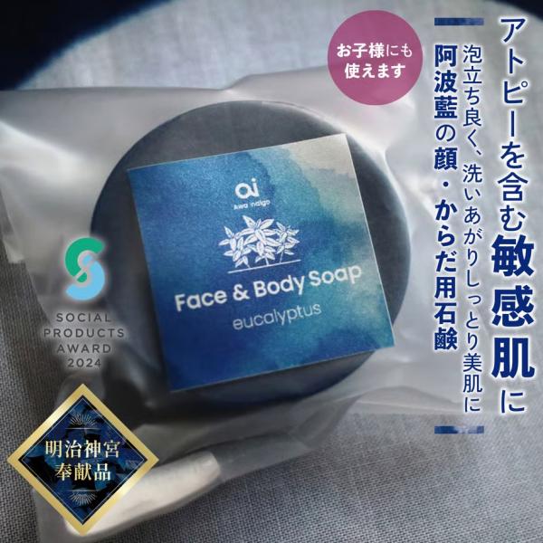 藍石鹸 aiナチュラルフェイス&ボディソープ 20g
