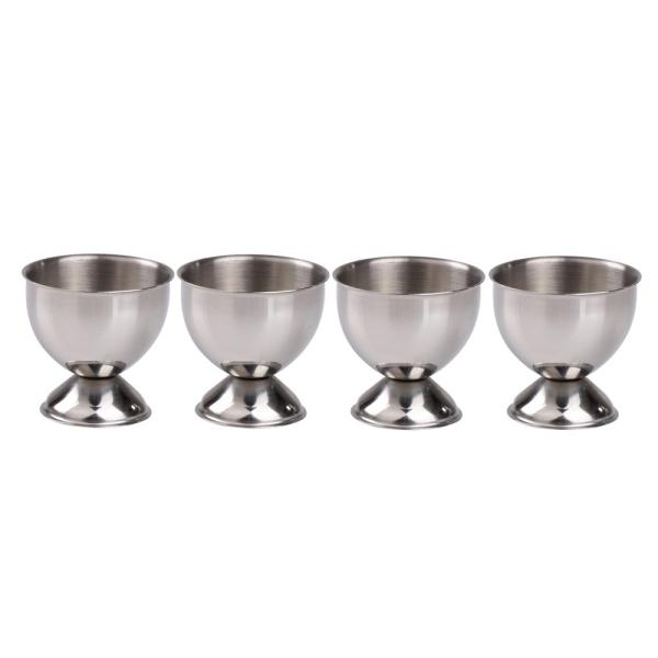 丈夫で 美しい ステンレス製 エッグカップ 4個 セット エッグスタンド