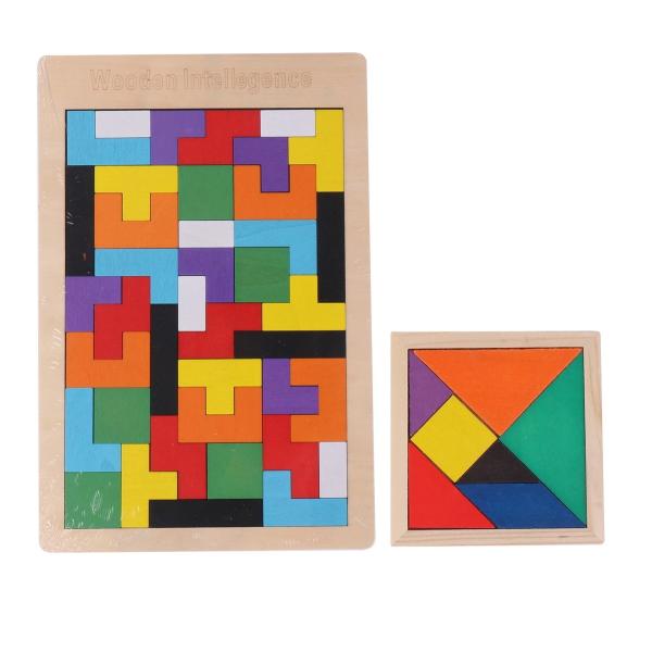 木製 カラフル 知育パズル セット テトリス タングラム ジグソーパズル 知育 玩具 おもちゃ 幼児 送料無料 Ksd P79 Ksdou P79 輸入雑貨のお店 マインドワン 通販 Yahoo ショッピング