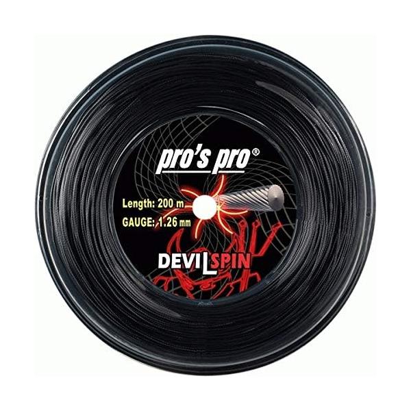 Pros pro DEVIL SPIN 単張りお試しガット(ラケット一本分) 12m 1.26mm