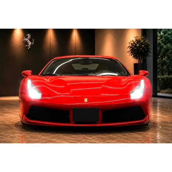 Ferrari 488GTB・Spider／純正交換用 LEDヘッドライト／12000ルーメン x 2・6000K（車検対応）フェラーリ 488GTB・Spid