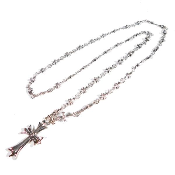 silver925 クロス ペンダント ネックレス 60cm 大、60cm) 高品質ステンレス クロスネックレス 十字架クロス