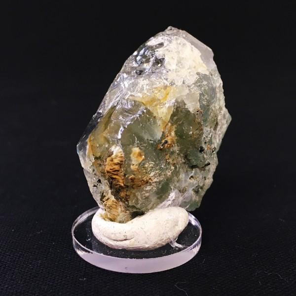 【最終値下げ】イタリア モンブラン クォーツ ポイント 水晶 鉱物標本 原石 イタリア産モンブラン水晶 アクチノライトインクォーツ 透明台座付き