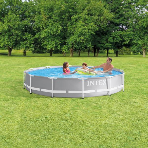 特大プール！INTEX プリズムフレームプレミアムプールセット カバー付 