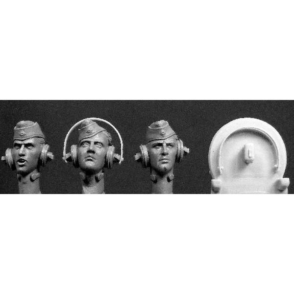 ドイツ軍ヘッド Ww2 戦車兵 略帽 ヘッド3個 ヘッドホンセット4個入 3 German Ww2 Panzer Crew With Schiffken Caps 1 35 Hgh26 Hgh26 ミニチュアパーク 通販 Yahoo ショッピング