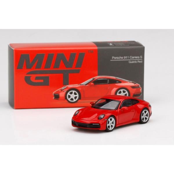 MINI GT 1/64 ポルシェ 911 カレラ S ガーズレッド 283 MINI GT MGT00283-L ポルシェ 911(992) カレラ S ガーズレッド (左