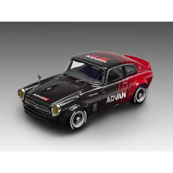 ミニカー HONDA S800 1/64 ホンダS800 クローズドトップ（黄）| ホビーショップ