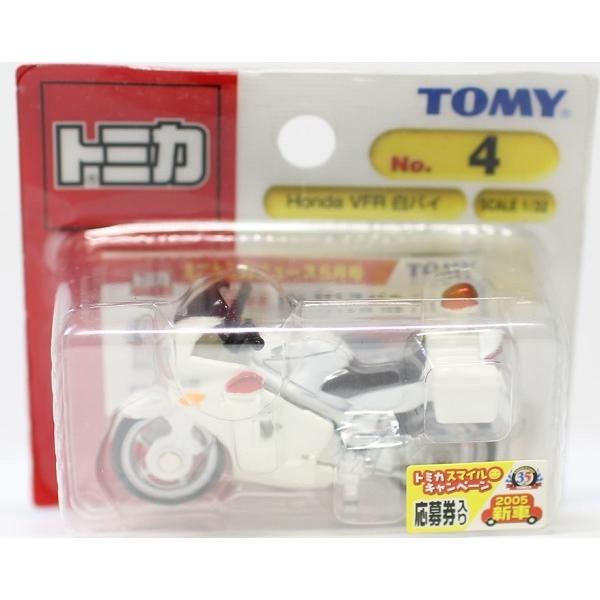 送料無料！非売品！株式店頭公開記念限定品！ トミカ ！シート白　ホワイト 新品 トミカ No.4 Honda VFR800 白バイ (箱) 240001009574